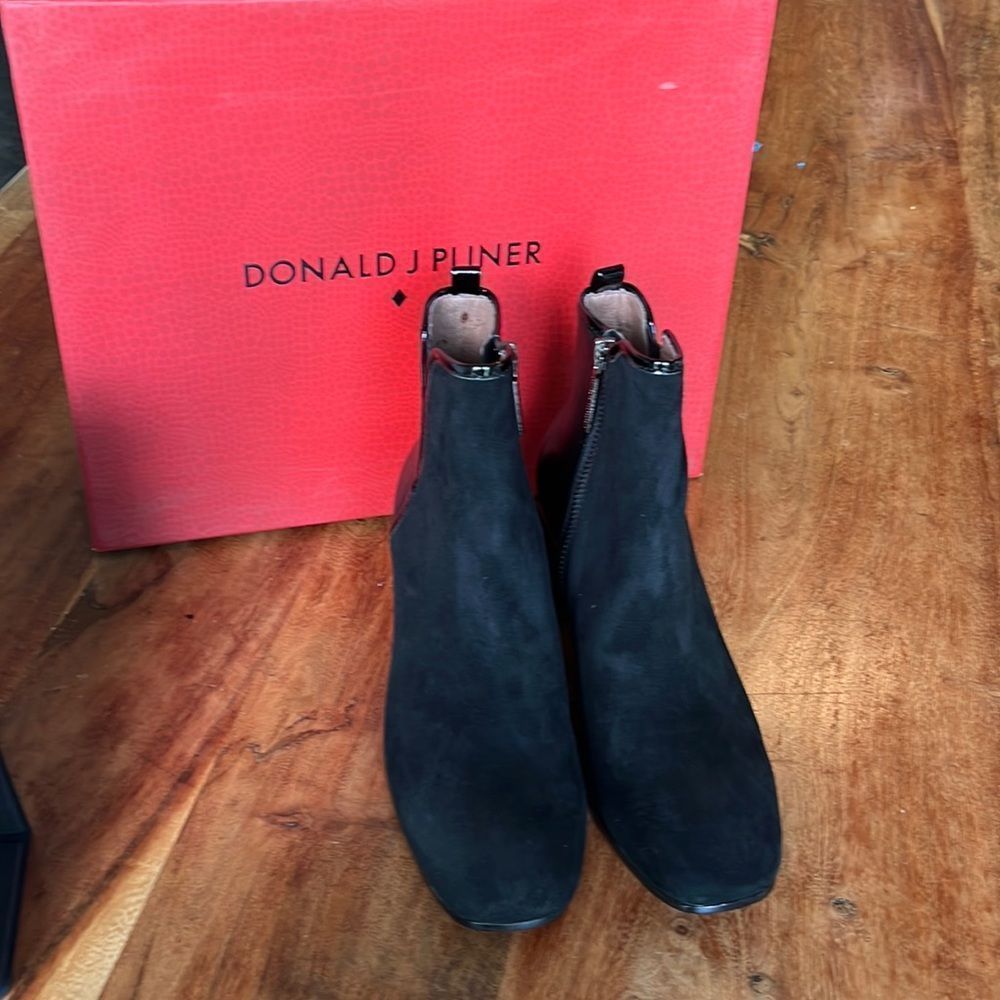 Donald J Pliner Suede and Leather Booties, Size 6
